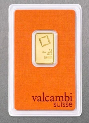 5 gram - Goud - Valcambi, Switzerland