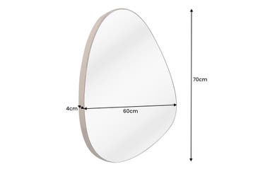 Moderne wandspiegel NOEMI 75cm natuurlijk eiken massief hout, Huis en Inrichting, Woonaccessoires | Spiegels, Ophalen of Verzenden