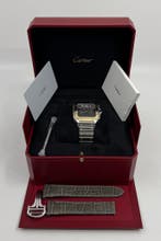 Cartier Santos Large - Gold/Steel - Black Dial - W2SA0030, Overige merken, Leer, Polshorloge, Nieuw