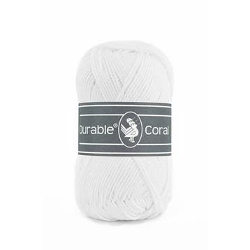 Durable Coral 310 White - Haakgaren / Breigaren, Ophalen of Verzenden, Nieuw, Breien of Haken, Wol of Garen
