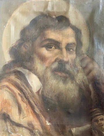 Scuola italiana (XVIII-XIX) - Figura di santo - San Giuseppe