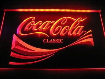 Coca cola cocacola neon bord lamp LED verlichting lichtbak #, Verzenden, Nieuw