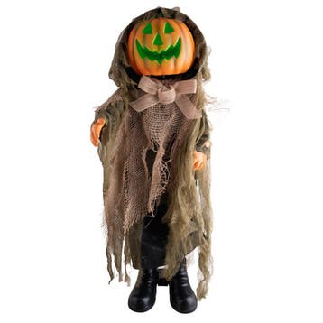 Animatronic Halloween Decoratie Pompoen Pop 90 Cm Licht, Verzenden, Nieuw, Overige typen
