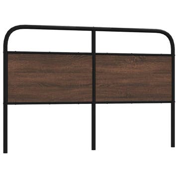 vidaXL Vervangend hoofdbord 150 cm bewerkt hout en staal, Verzenden, Nieuw, Bruin, Hout