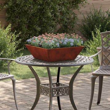 vidaXL Plantenbak Roestkleurig 50 x 50 x 15 cm weervast, Minder dan 30 cm, Verzenden, Minder dan 60 cm, Nieuw