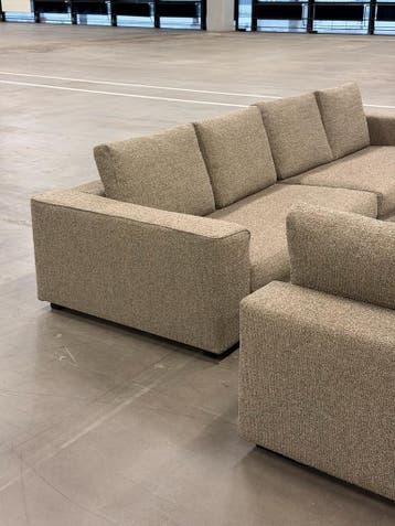 Minotti Hamilton Bank | Modulair | NIEUWSTAAT + Garantie, 300 cm of meer, Ophalen of Verzenden, Zo goed als nieuw, Bank Hoekbank Bankstel Bankje Loungebank Banken Chaise Lounge 