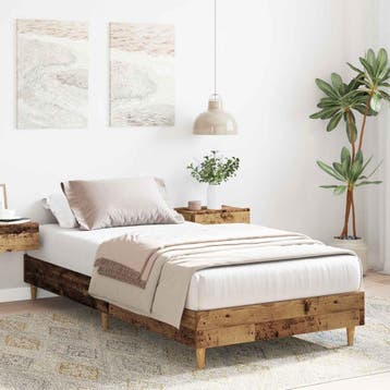 vidaXL Bedframe Oud hout 80 x 200 cm Bewerkt hout, Eenpersoons, Bruin, Verzenden, Nieuw