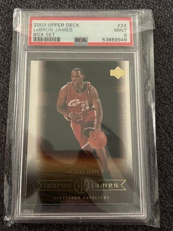 2003 Upper Deck LeBron James #24 Graded card, Rookie-kaart -, Nieuw