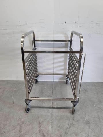 HCB RVS Regaalwagen 6 x 2/1 GN gastronorm 95 cm Horeca, Zakelijke goederen, Ophalen of Verzenden, Nieuw in verpakking
