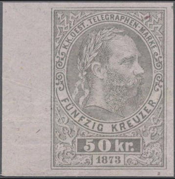 Oostenrijk 1873 - Telegraaf : 50 Kreuzer Keizer Franz, Gestempeld