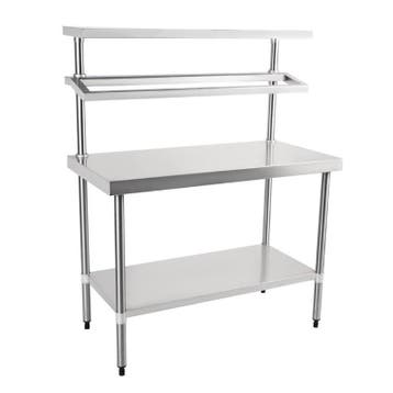 Rvs Werktafel Met Wandplanken  |  150(h) x 120(b) x 60(d)cm, Verzenden, Nieuw in verpakking