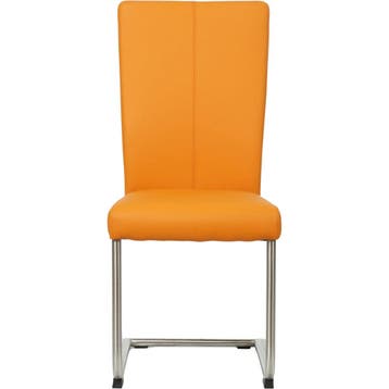 Set van 8 Leren eetkamerstoelen Dry - Toledo Mandarin, Huis en Inrichting, Stoelen, Ophalen of Verzenden, Nieuw, Leer