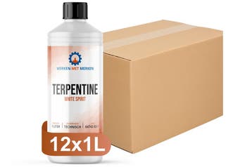 Wmm Chemie Terpentine 12x 1 liter, doos, Verzenden, Nieuw