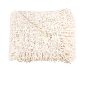 Bazar Bizar De Sil Vous Plaid - Crème - Kleed - Ongebruikt, Beige, Minder dan 50 cm, Ophalen of Verzenden, Zo goed als nieuw