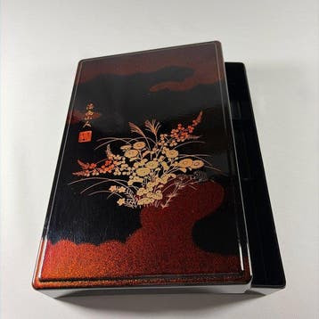 Aizu-nuri Japanese Lacquerware  - Doos - Lakwerk Goud, Antiek en Kunst