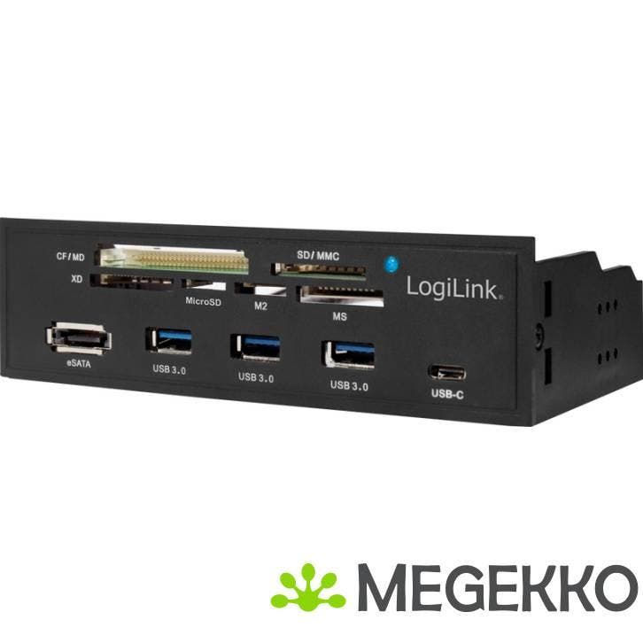 LogiLink UA0341 geheugenkaartlezer Intern Zwart SATA, Computers en Software, Netwerkkaarten, Nieuw, Verzenden