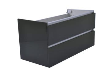 Vision losse onderkast+2 laden 100x47 hoogglans grijs, Verzenden, Nieuw