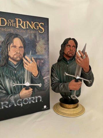 Sideshow Collectibles - Buste, Aragorn - 38 cm - Hars,, Verzamelen, Film en Tv, Nieuw