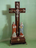Kruis - Hout - 1930-1940 - Unique Crucifix met beeld