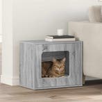 vidaXL Kattenhuis Grijs Sonoma 51 x 30 x 42,5 cm Bewerkt, Dieren en Toebehoren, Verzenden, Nieuw