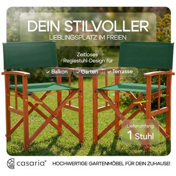 Regisseursstoel Groen eucalyptushout FSC®-gecertificeerd..., Tuin en Terras, Tuinstoelen, Verzenden, Nieuw