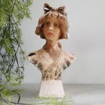 Art Deco Vrouwen Hoofd, nummer 402, 1930 - Beeld, Gipsen, Antiek en Kunst