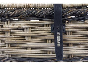 Basil Dijon L - Fietsmand voorop - Rotan met deksel -, Verzenden, Nieuw, Basil