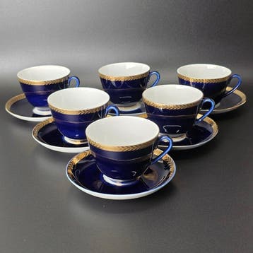 Lomonosov Imperial Porcelain Factory - Koffieservies voor 6