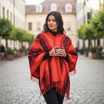 Dames poncho, poncho cape dames, poncho deken dames, Kleding | Dames, Grote Maten, Verzenden, Nieuw, Overige kleuren, Overige typen
