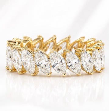 Eeuwigheidsring - 18 karaat Geel goud - 3.86ct. tw. Diamant