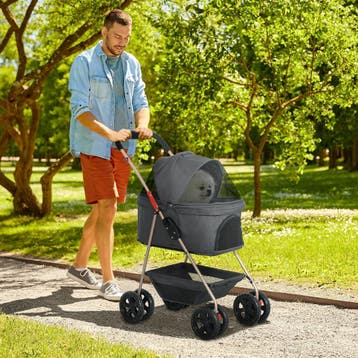 TRUUSK 3-in-1 Hondenwagen en Kattenbuggy - Opvouwbaar met Dr, Verzenden, Nieuw