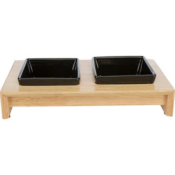 Trixie Voer-Waterbak Set - Keramiek - Hout - 0,4 L - 36 x..., Verzenden, Nieuw
