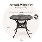 LIVSK Aluminium Tuintafel - Weerbestendig - Parasolgat - Rui, Verzenden, Nieuw
