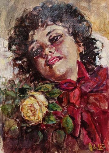 Arnaldo de Lisio (1869-1949) - Ritratto di adolescente