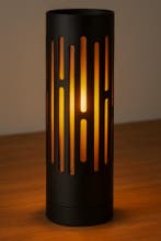 Tafellamp zwart kaars effect | USB Oplaadbaar | 3,6W, Ophalen of Verzenden, Nieuw, Modern