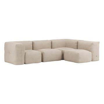 Soft Sofa Indoor 4 Seater Hoekbank - Corduroy Beige, Verzenden, Nieuw, Beige, Zitzak