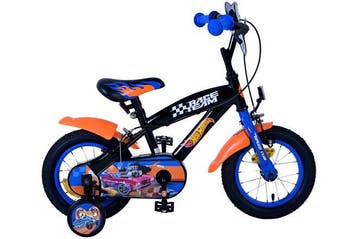 Hot Wheels 12 inch jongensfiets - Zwart Oranje Blauw -, Verzenden, Nieuw