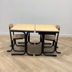 complete schoolset Galvanitas 10 stuks tafels + stoelen, Ophalen of Verzenden, Gebruikt, Hout, Vijf, Zes of meer stoelen