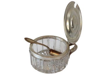 Tafelservies - Zilver 800. Gepolijst glas, Antiek en Kunst