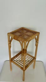 Plantentafel - Rattan, Bamboe - Rotan plantenstandaard