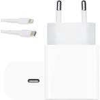 20W USB-C Snellader met iPhone Kabel 2 Meter - iPhone, Ophalen of Verzenden, Nieuw