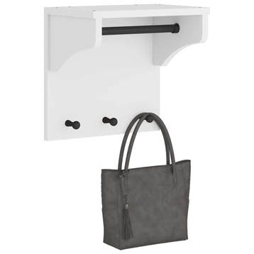 vidaXL Wandkapstok SANDNES wit 43x30x42 cm massief, Verzenden, Nieuw