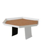 DGMs Own armleuning dienblad - Hexagon 35x30cm - Wit, Verzenden, Nieuw