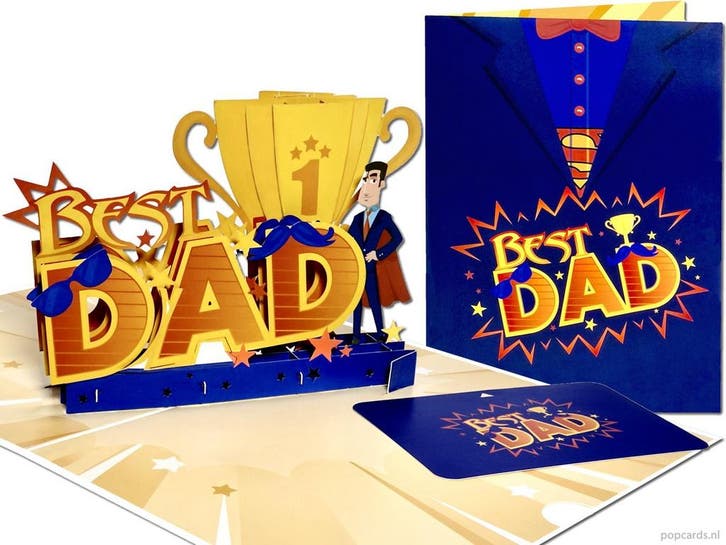 Grote Vaderdag pop-up kaart voor de allerbeste vader, Diversen, Wenskaarten, Verzenden