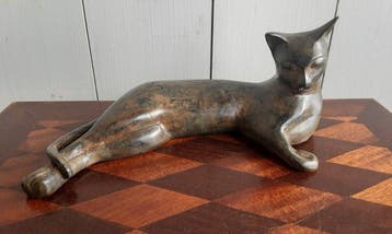 P. Chenet Foundry - Figuur - Grote Kat - 23 cm - Brons