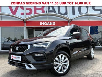 Zakelijke Lease |  SEAT Ateca TSI. LED NAVI CARPLAY CAMERA A, Gebruikt, Zwart, Handgeschakeld, Dealer onderhouden