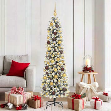 vidaXL Kunstkerstboom Wit 180 cm PVC en Metaal en Plastic, Verzenden, Nieuw