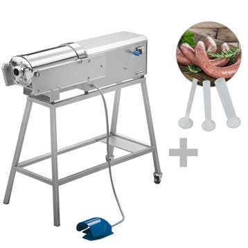 GGM Gastro | Automatische worstenvuller - horizontaal - 50l, Verzenden, Nieuw in verpakking, RVS Meubilair