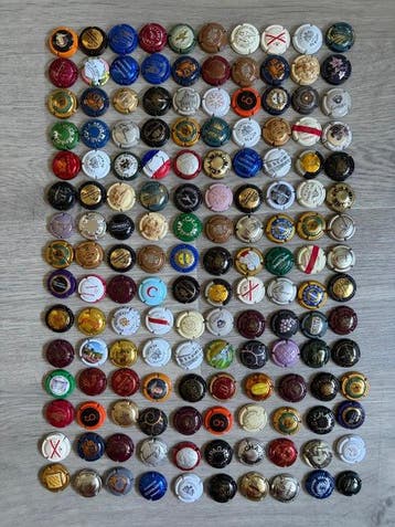 Champagne capsules (150) - Metaal, Emaille