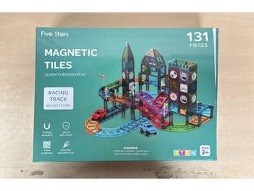 Five Stars® Magnetic Tiles - Racebaan - 131-delige set - 2, Verzenden, Nieuw